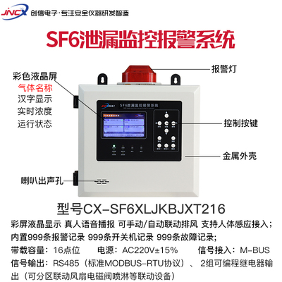 六氟化硫气体泄漏报警器GIS室传感器探测器SF6氧气温湿.度在线监