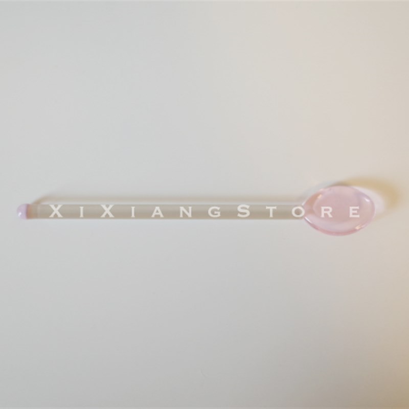 上新手工玻璃彩虹咖啡勺搅拌棒可爱出口甜品小调羹