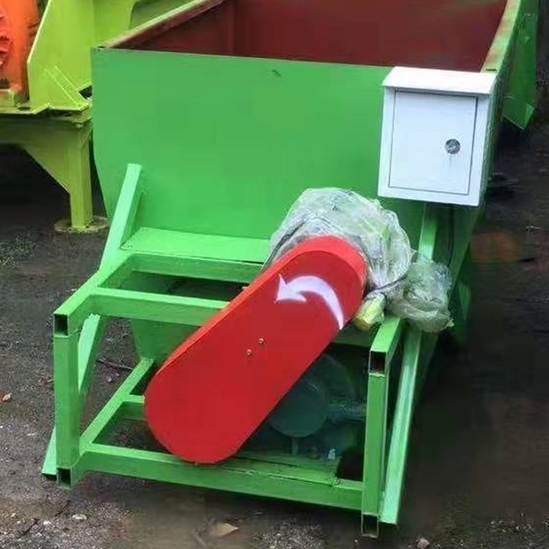 全自动卧式搅拌机双轴草饲料混合搅拌机5立方TMR全日粮搅拌机