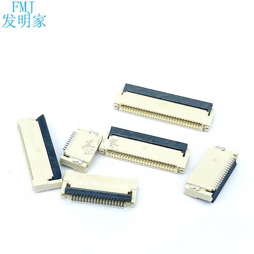 FPC前插后掀 后翻盖双面上下接 0.5MM 4P6P10P20P24P30 40 50 60P