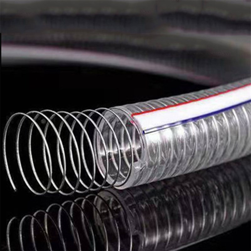 pvc透明钢丝软管吸水管耐磨钢丝浇地水管钢丝软管4.分6分严选