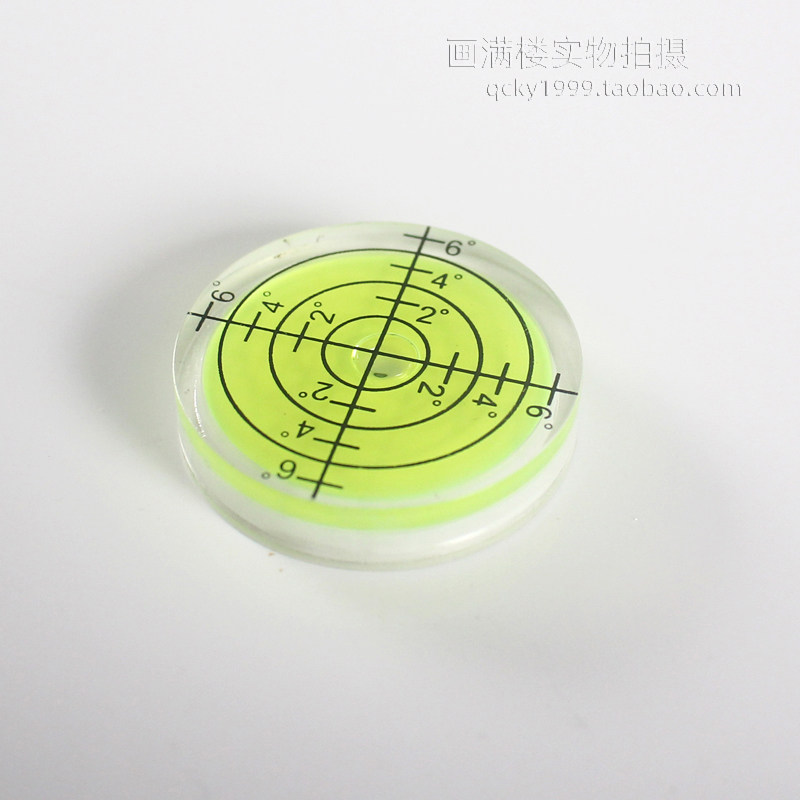 327绿色万向水平泡带刻度值水平尺经纬五金工具量配件圆形水准器图片