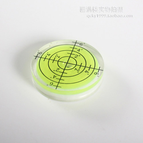 327绿色万向水平泡带刻度值水平尺经纬五金工具量配件圆形水准器