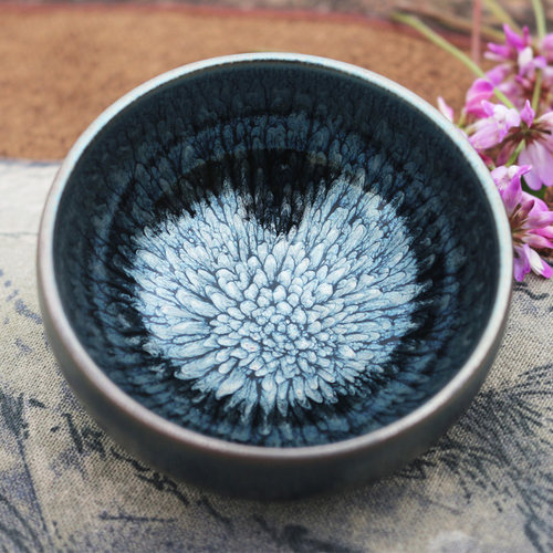 宋匠建阳建盏百花盏主人杯单杯