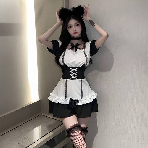 性感女仆纯欲内衣夜店制服诱惑套装cos角色扮演床上约会免脱睡衣