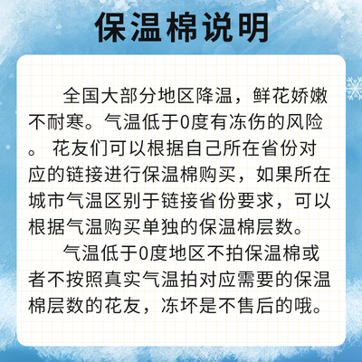鲜花保温务必拍阿大多数