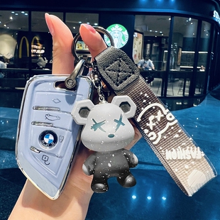 宝马钥匙套刀锋3系i3ix3适用男女x42系6系x21系x5x35系透明钥匙壳