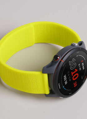 适用佳明手表Forerunner255/255M荔枝纹磁吸硅胶表带Venu3/2s/Vivomove4运动高驰pace3智能pro秋冬APEX4/2Pro