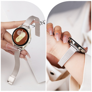 Pro麦穗卡扣表带8classic运动watch4智能钢带女生active1 2手链gear4 适用三星手表watch7 5Pro