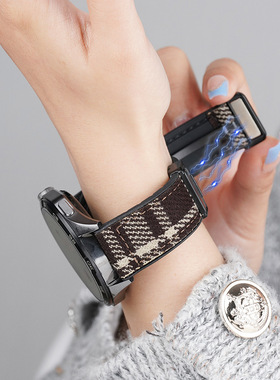 适用佳明Garmin手表Venu3磁吸扣2plus复古毛呢表带Forerunner255/245/235智能Fenix7/6/6pro/935/945/955表链