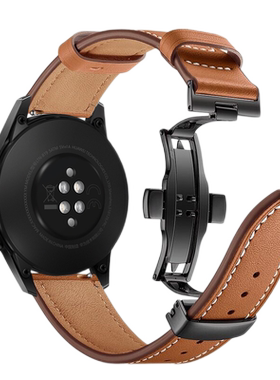 适用vivo watch5蝴蝶扣真皮watch2/3表带watchgt牛皮腕带watch5智能运动手表链男女通用国潮非原装配件iqoo