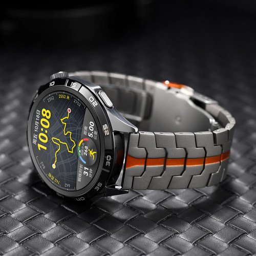 适用华为gt7手表watch6pro新款watch5钢铁侠gt6龟背扣全钛表带gt5运动watch4pro智能男士金属表链非钛合金