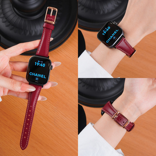 适用华为watchfit4手表带fit3显瘦小蛮腰真皮腕表带fit2运动fit4pro智能女生秋冬复古高级感配件