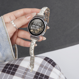 适用华为GT5手表女士布曳拉提手镯表带watchgt5pro冰川白运动GT4智能GT3高级感gt2pro夏季表链金属冰晶蓝