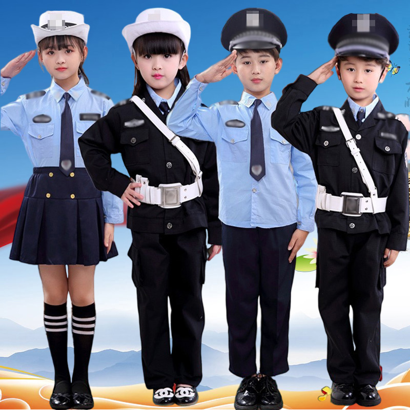 儿童合唱警察服服军套装