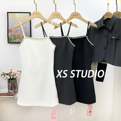 韩系西装吊带连衣裙显瘦千金礼服