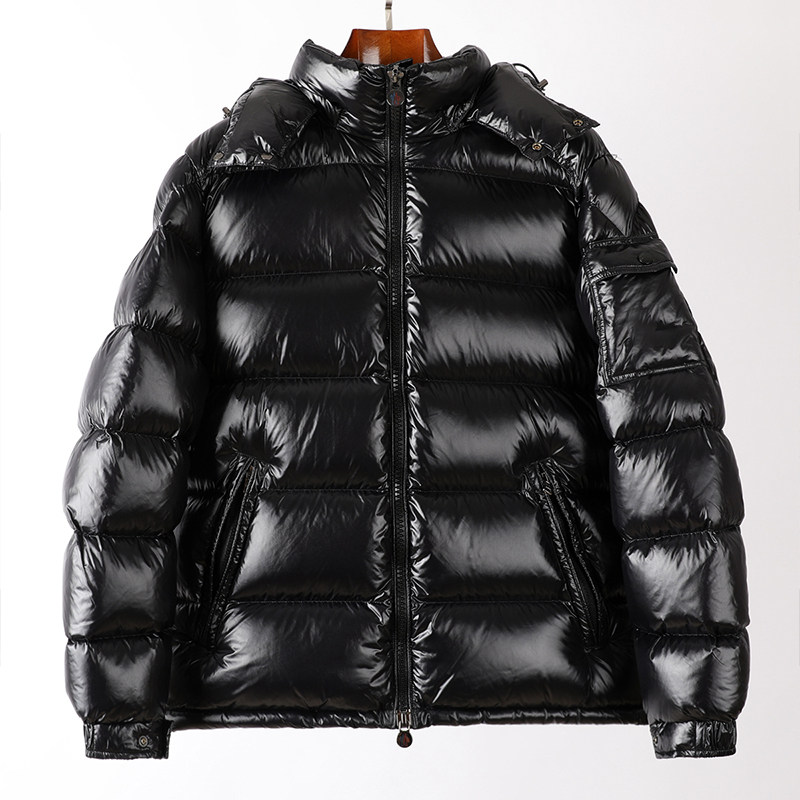 冬季高品质男士连帽保暖羽绒服情侣短款加厚经典亮面保暖外套2101