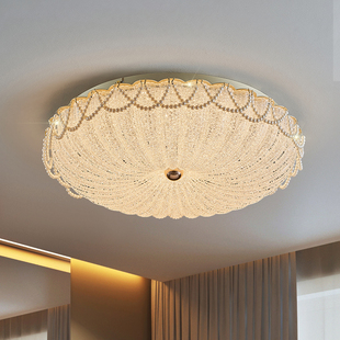 led吸顶灯卧室灯现代简约圆形设计师法式浪漫主卧室灯具南瓜灯