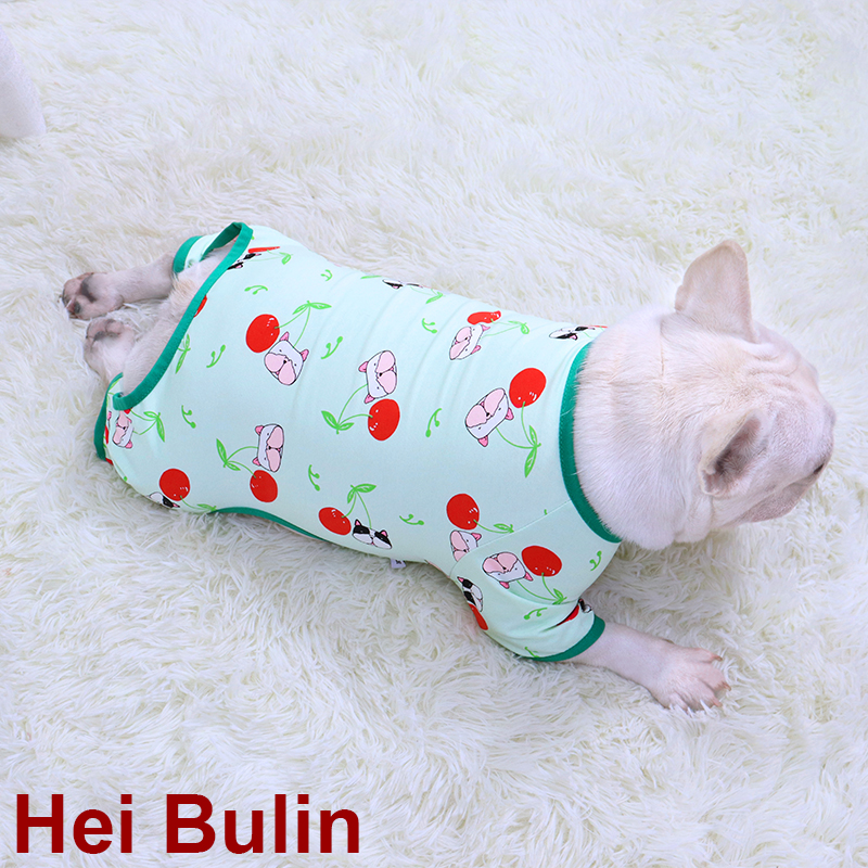 春秋冬款巴哥斗牛犬弹力睡衣加绒