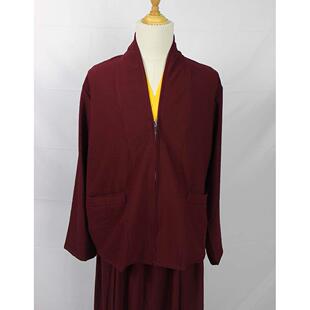 新款喇嘛僧服单层东波外套春秋上衣西藏僧人服装拉链棉麻上师服居