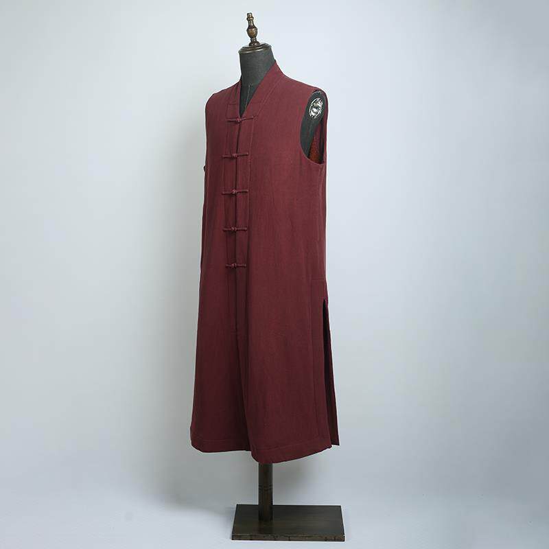 新款慧隐僧服伽蓝褂冬季加绒马甲长款加棉坎肩出家人衣服女和尚服
