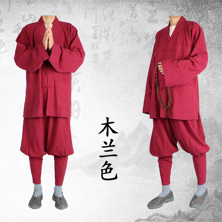 新款僧服夏季短褂棉麻薄款男免绑腿僧服罗汉褂套装僧人僧衣女和尚