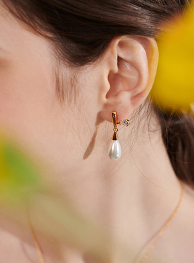 lulu chang设计师款2025香水瓶系列情人节女贝珠耳钉耳饰se241