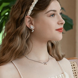 lulu 情书系列鸽子信封银色耳钉耳饰SE228 chang设计师七夕节新款