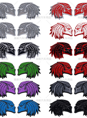 汽车SRT地狱猫鹰头车标 适用于道奇JEEP吉普克莱斯勒SRT个性贴标