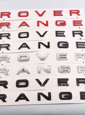 适用路虎车标RANGE ROVER机盖标贴极光揽胜运动版前后英文标志