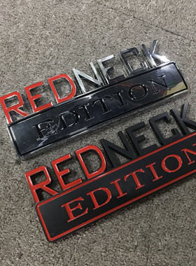 适用于JEEP越野改装侧门贴REDNECK车标REDNECK EDITION越野车身贴