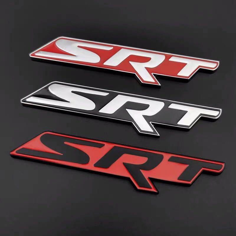 适用 SRT贴标大切诺基铂锐SRT改装金属车标道奇酷博Jeep指南车贴