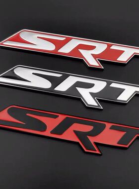 适用 SRT贴标大切诺基铂锐SRT改装金属车标道奇酷博Jeep指南车贴