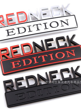 适用于JEEP越野改装侧门贴REDNECK车标REDNECK EDITION越野车身贴