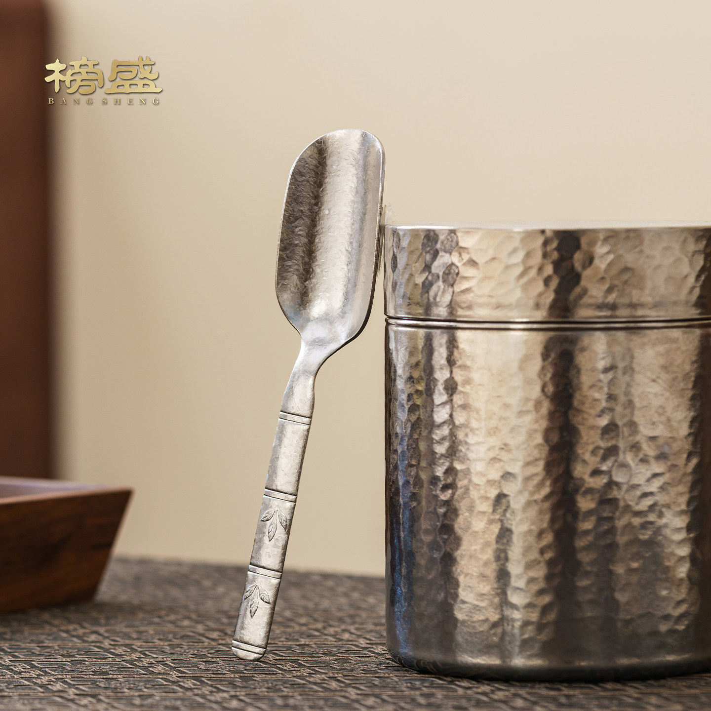 榜盛纯钛茶匙茶勺单只家用高档长柄取茶叶专用功夫茶具配件舀茶勺