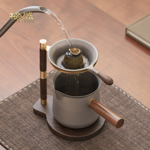 纯钛茶漏茶滤公道杯一体小青柑