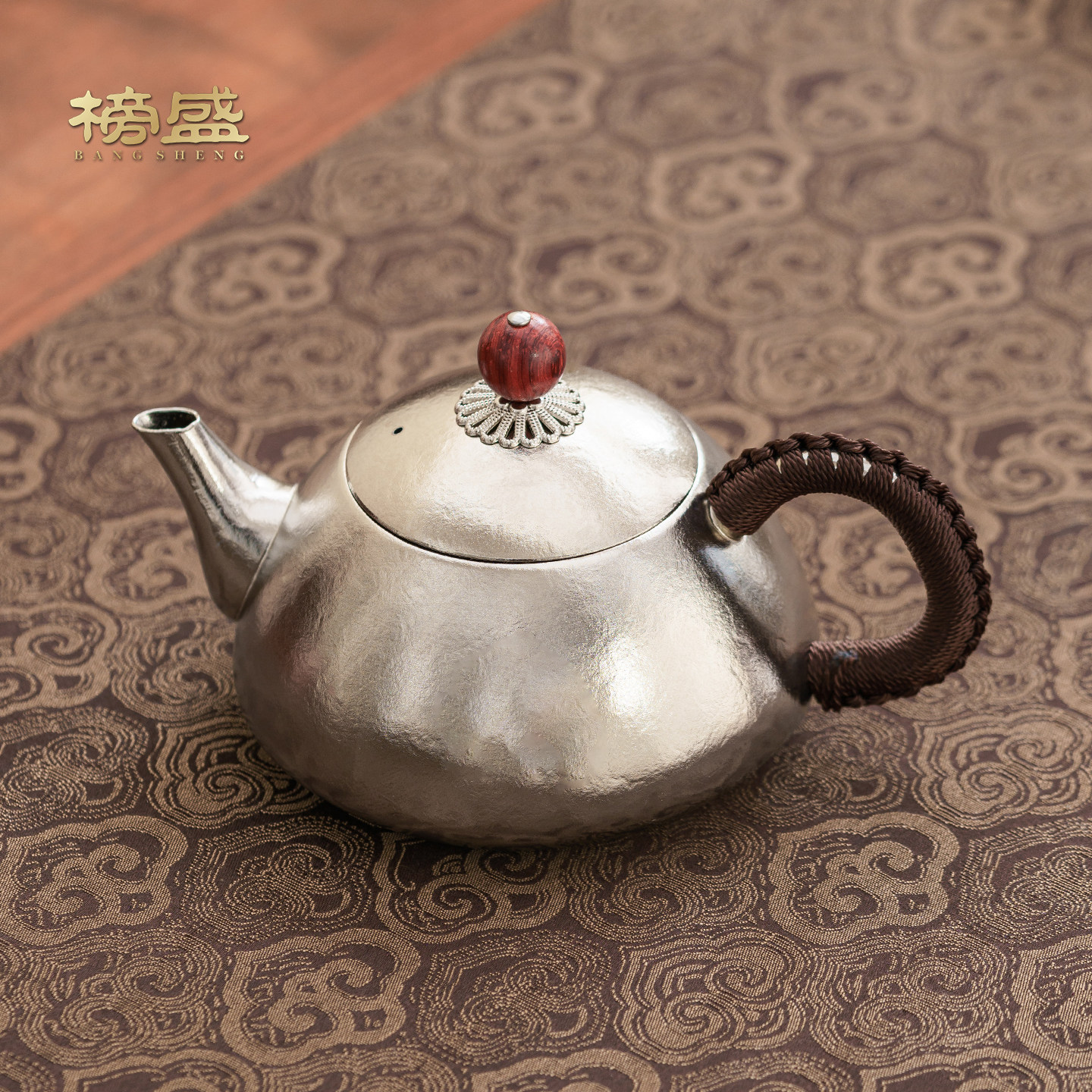 榜盛手工纯钛茶壶高档家用加厚泡茶壶便携式办公功夫茶具套装