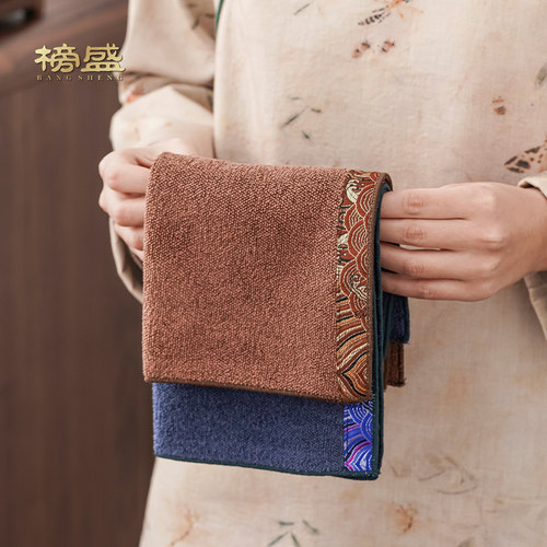 榜盛茶布茶巾垫纯棉吸水加厚新中式茶桌茶具高档毛巾茶席抹布专用 - 封面