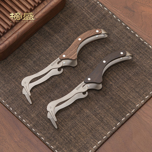 纯钛茶夹子家用高档茶具配件