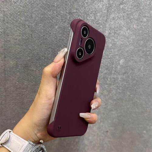 适用新款适用适用磨砂无边框IQOOZ10turbo+手机壳iqoo13酒红色Neo98轻