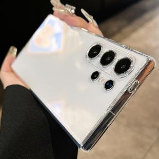适用三星s24ultra简约高级电镀透明保护壳SAMSUNGs23u新款 镜头全包s22手机壳散热防摔 耐发黄保护套Galaxys24