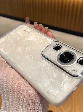 适用华为p60手机壳p80保护套p70pro+硅胶p30pro软壳p40透明高级感带镜头膜防摔p50pro全包情侣新款潮男女简约