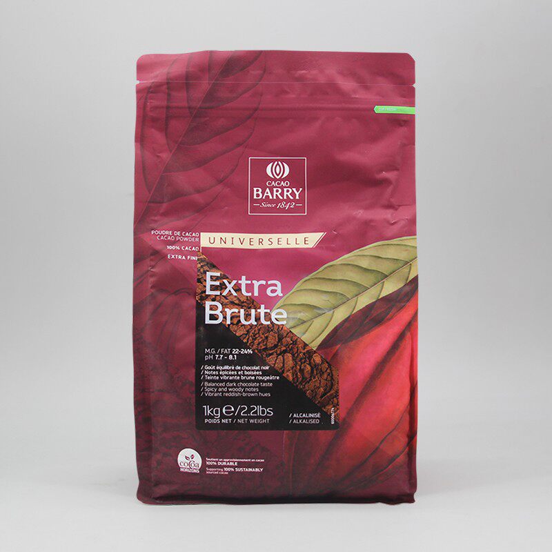 可可百利可可粉1kg2号深咖色防潮可可粉3号代可可脂烘焙西点专用