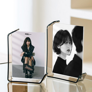 创意压克力6寸相框摆台定制照片7/8六寸水晶轻奢高级感展示架diy