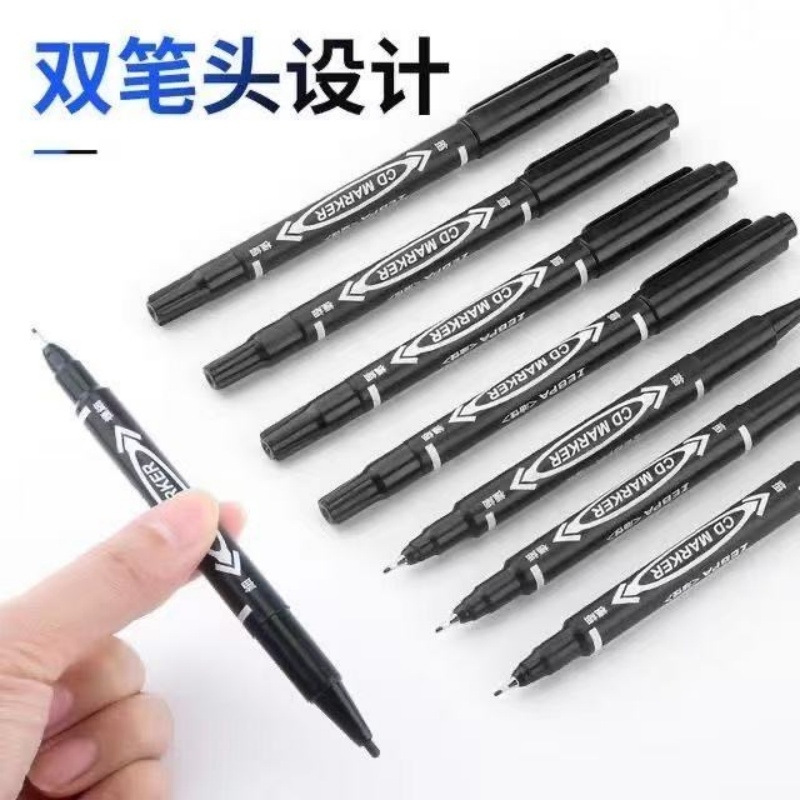 5支勾线笔小双头黑色记号