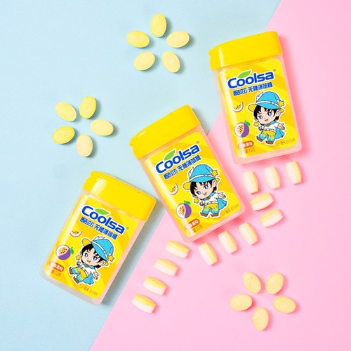 酷莎无糖百香果薄荷糖卡通版 1盒装 12g