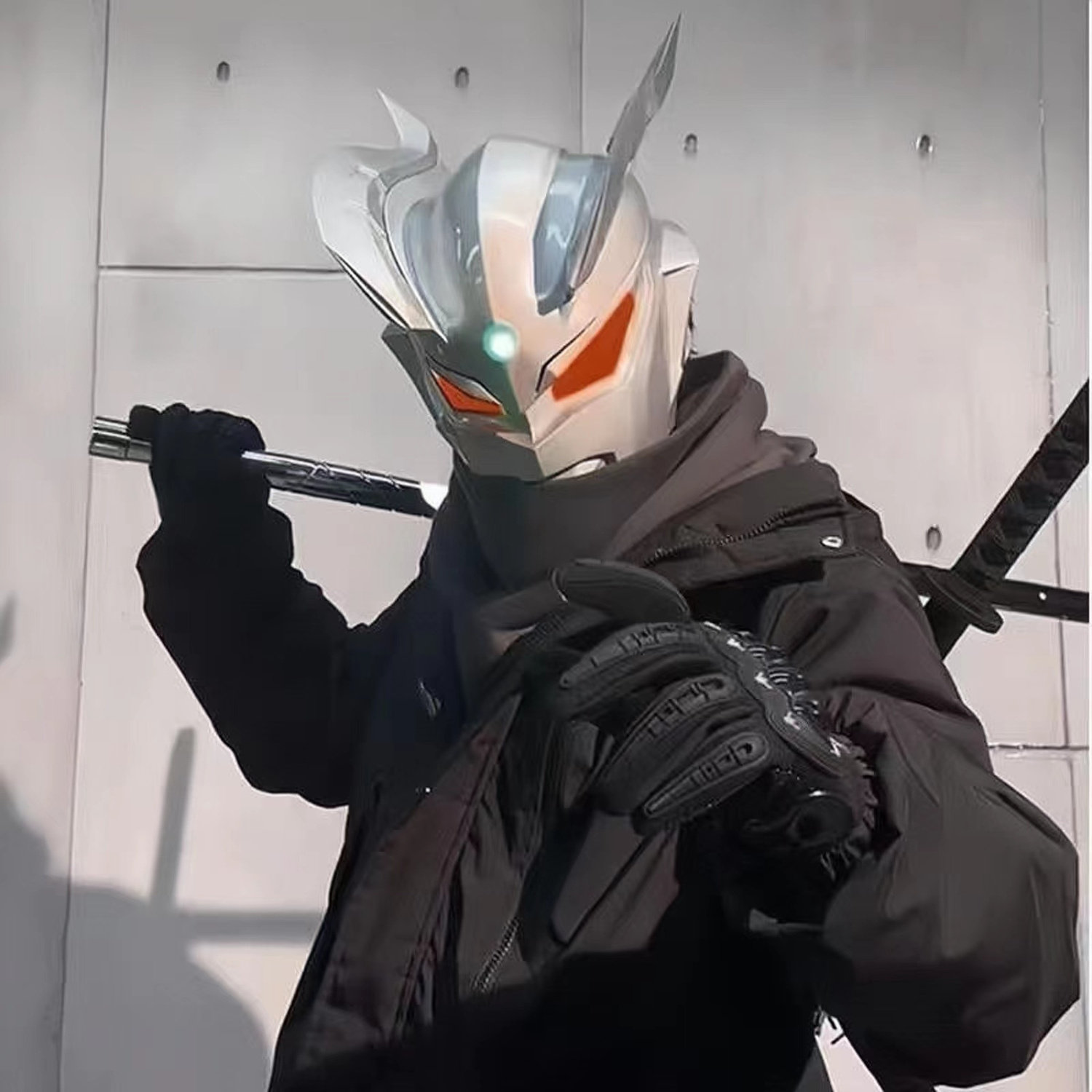 赛罗头盔奥特曼触摸发光迪迦头套面具cos成人儿童可穿戴生日礼物