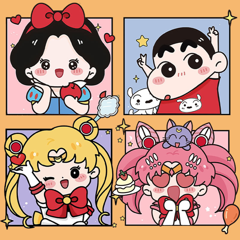 x动漫联名短袖t恤女夏季美少女战士白雪公主蜡笔小新半袖衣服