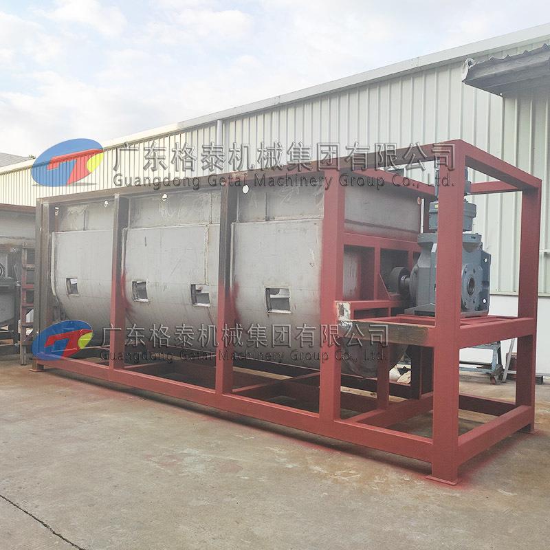 10吨设备餐厨垃圾处理搅拌机发酵菌种加热烘干桨叶式不锈钢拌料