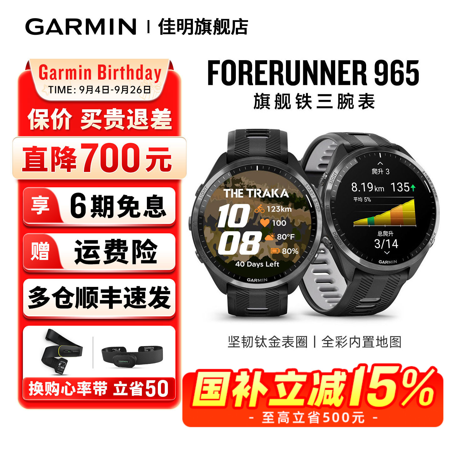 佳明FR965专业运动手表图片